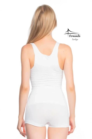 2 Beden İnce Görünüm Kalın Askılı Kadın Atlet Korse Sıkılaştırıcı Şekillendirici Esnek Toparlayıcı - Resim 2