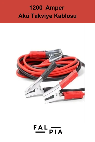 Premium Seri %100 Bakır Kalın Kablo 1200 Amper Güçlü Araç Oto Akü Takviye Hızlı Şarj Kablosu 1 Adet - 2