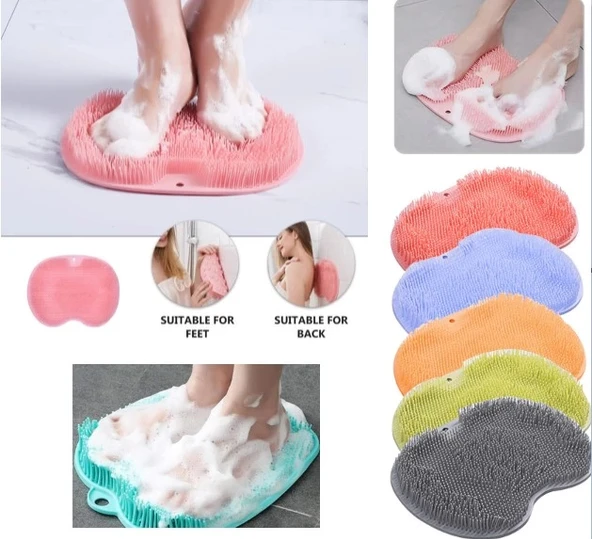 pilelistore Vantuzlu Banyo Sırt Fırçası ve Masaj Matı