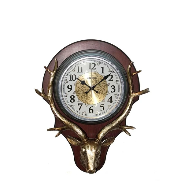pilelistore Duvara Asmalı Geyik Saat Dekoratif Hediyelik ürün görseli 1
