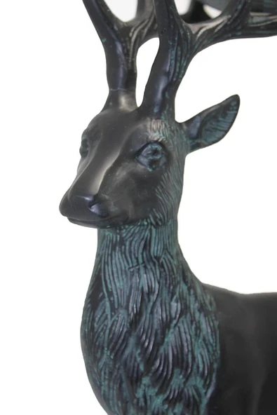 pilelistore Metal Geyikli Kase 55 Cm Dekoratif Hediyelik - 2