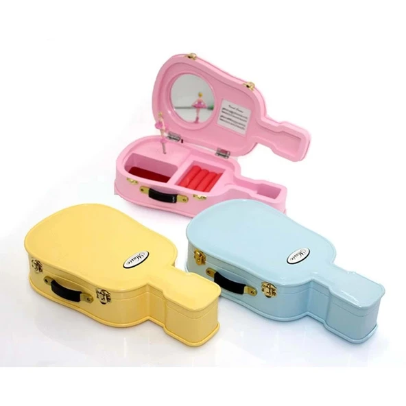 pilelistore Kurmalı Gitar Müzik Kutusu Ve Takı Kutusu Dekoratif Hediyelik - 2