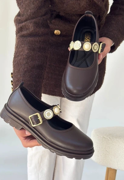 Okira Kahverengi Cilt Oxford Ayakkabı - Resim 2