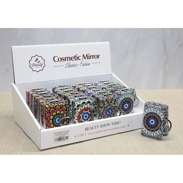 pilelistore Taşlı El Aynası Anahtarlık - 2