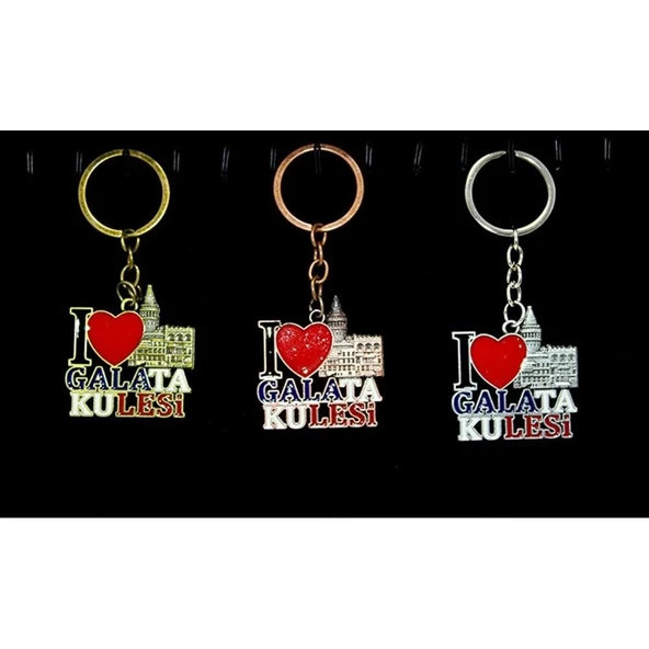 pilelistore Metal Galata Kulesi Anahtarlık