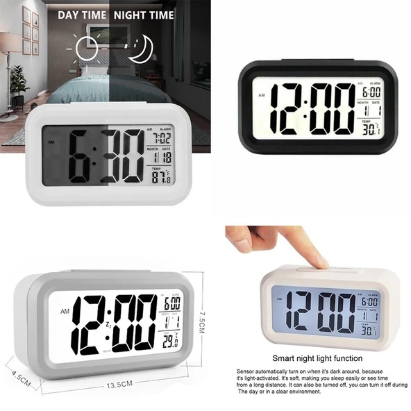 pilelistore Dijital Alarmlı Masa Saati ürün görseli