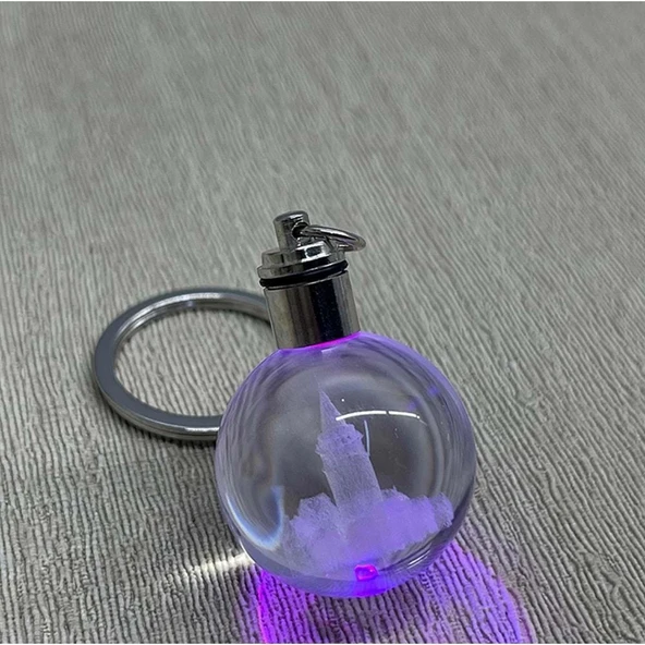 pilelistore Ledli Galata Kulesi Tasarımı Kristal Anahtarlık - Resim 2