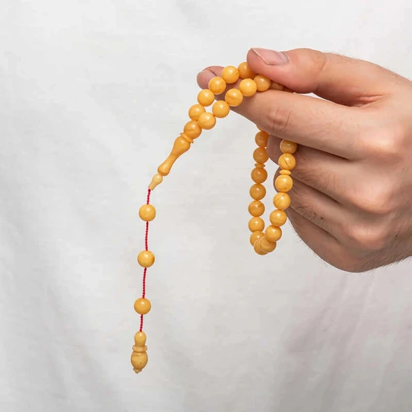 pilelistore Yuvarlak Sıkma Kehribar Tesbih - 5