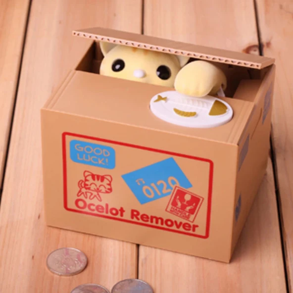 pilelistore Hırsız Para Çalan Kedi Kumbara