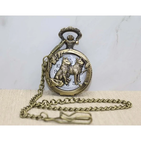 pilelistore Kurt Tasarımı Köstekli Saat ürün görseli 1