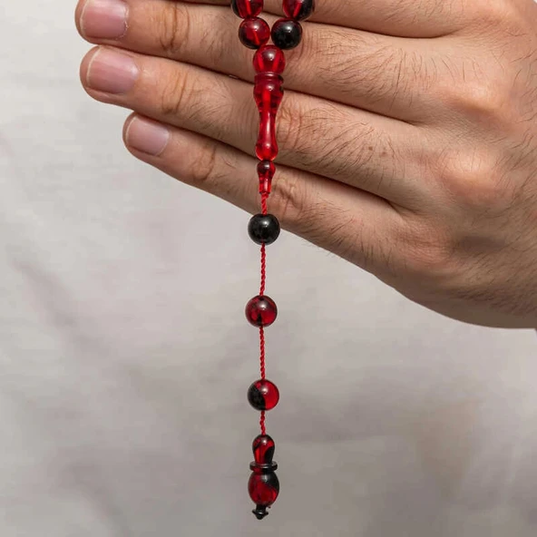 pilelistore Yuvarlak Sıkma Kehribar Tesbih - 3