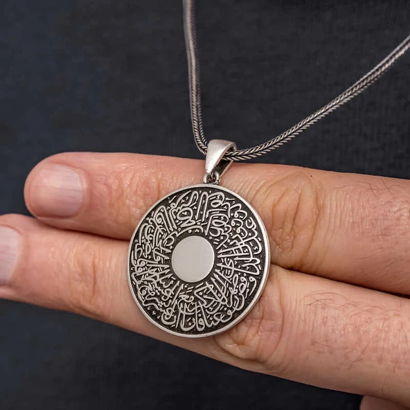pilelistore Gümüş İnşirah Suresi Erkek Kolye - 2