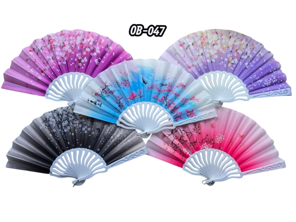 pilelistore Plastik Kumaş Yelpaze 12'li Karışık OB-047