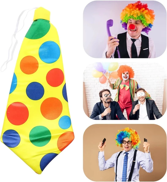 pilelistore Palyaço Kravatı Lastikli Geniş Kesim 17x37 cm