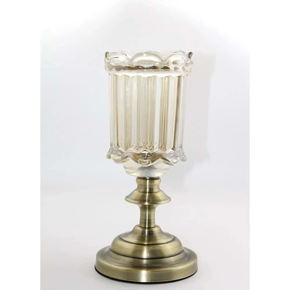 pilelistore Üstü Cam Şamdan Tekli - 2