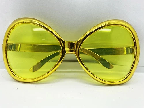 pilelistore Yeşilçam Temalı Parti Gözlüğü Gold Renk 7x16 cm