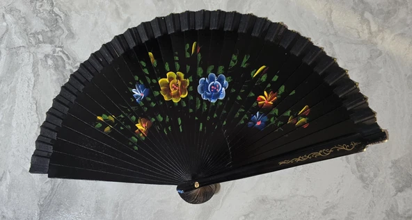 pilelistore Bambu Çift Taraflı Siyah Yelpaze 12'li Paket