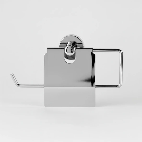 Kapalı Kağıt Havluluk Krom Gümüş Metal Duvara Monte Vidalı Banyo Tuvalet Mutfak Kağıt Havluluk 25 cm - Resim 7