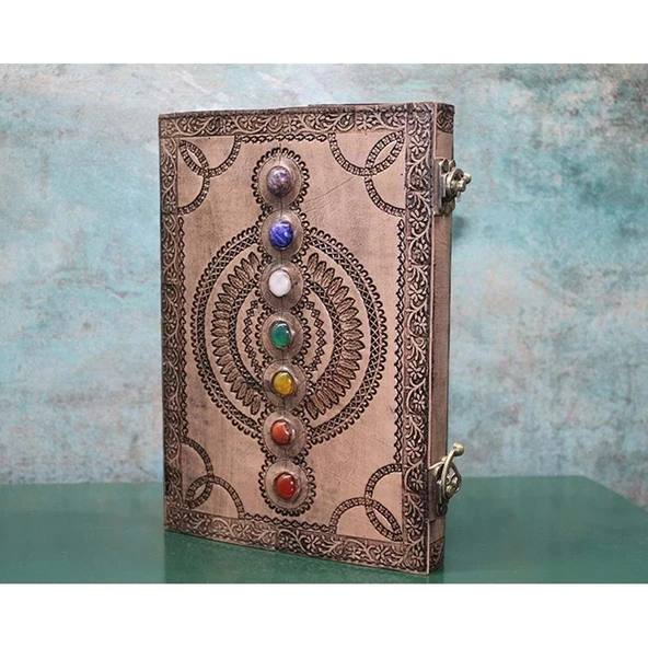 pilelistore Taşlı Deri Defter - Resim 2