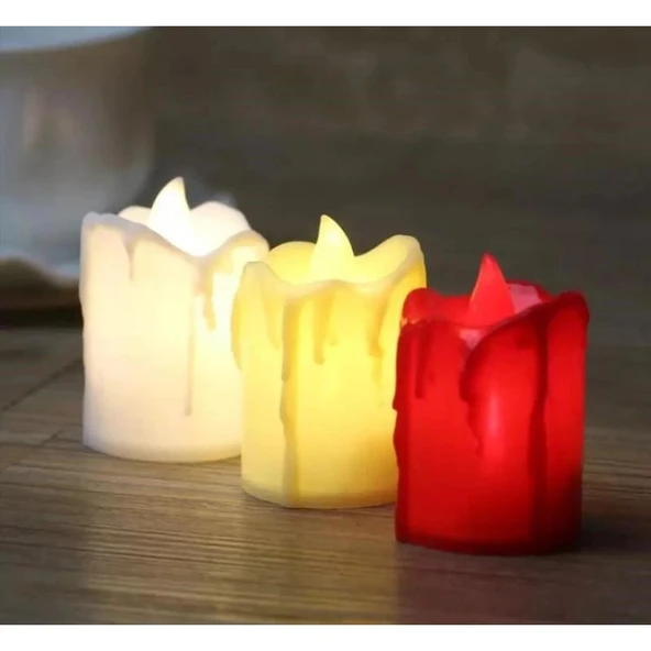 pilelistore Plastik Alevsiz Mum 24 Adet