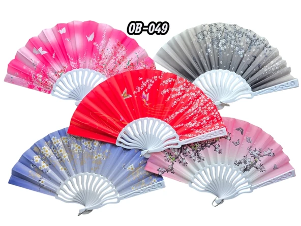 pilelistore Plastik Kumaş Yelpaze 12'li Karışık OB-049