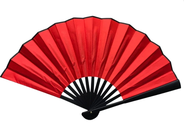 pilelistore Plastik Kumaş Yelpaze 12'li Kırmızı