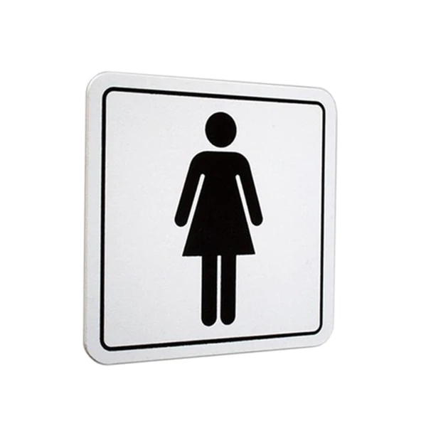 İzmir Fırça 10x10 cm Sembol Bayan WC PVC Tabela (İZ-552043) ürün görseli