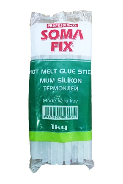 Somafix 1 kg 11.3x300 Mm Kalın Mum Silikon Çubuk Sıcak Şeffaf - Resim 2