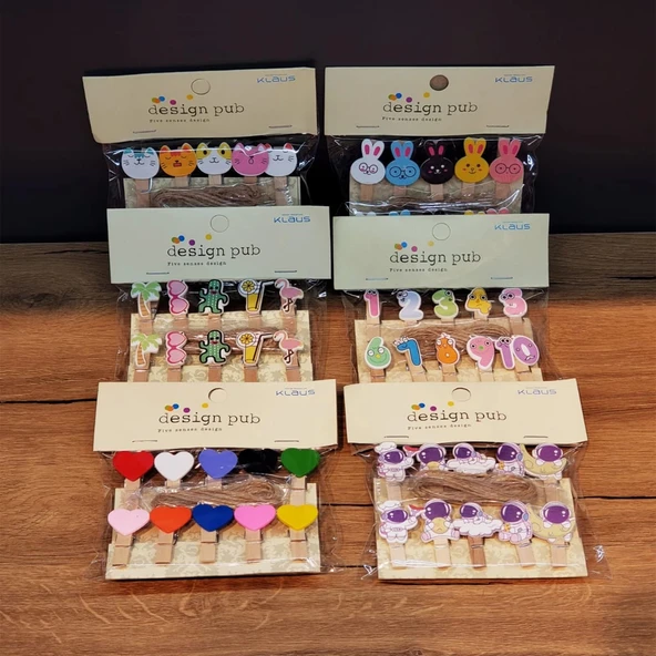 pilelistore Ahşap Notluk İpli Mandal - 3