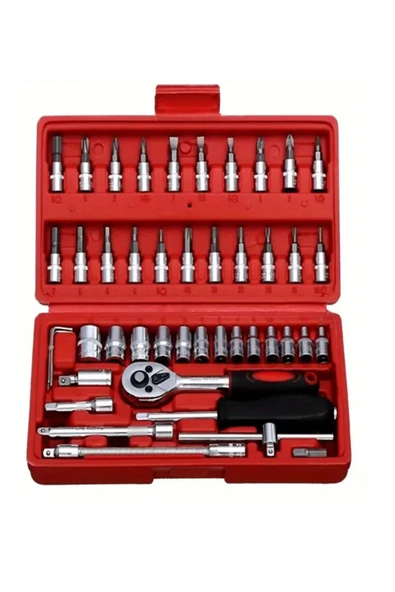 BBS HOME Cr-v Max 1/4 Cırcırlı 46 Parça Lokma Anahtar Takımı Bits Uç Seti Tam Set Germany ürün görseli