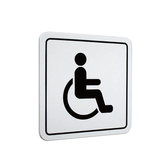 İzmir Fırça 12x12 cm Sembol Engelli WC PVC Tabela (İZ-552203) ürün görseli