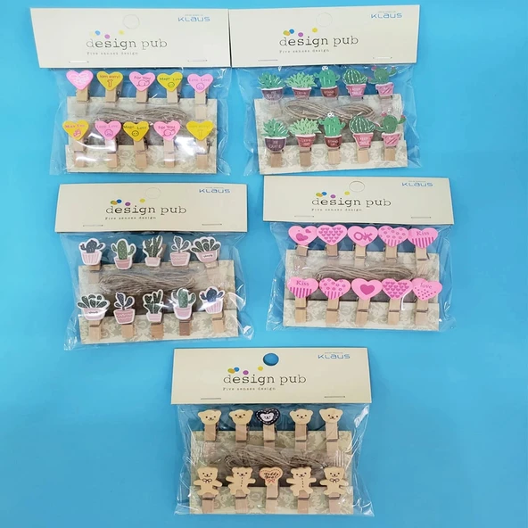pilelistore Figürlü İpli Notluk Mandal - 2