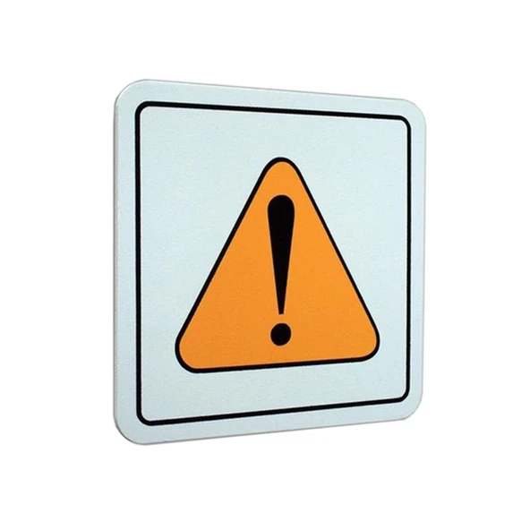 İzmir Fırça 12x12 cm Sembol Dikkat PVC Tabela (İZ-552296) ürün görseli