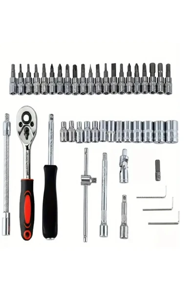BBS HOME Cr-v Max 1/4 Cırcırlı 46 Parça Lokma Anahtar Takımı Bits Uç Seti Tam Set Germany - Resim 2