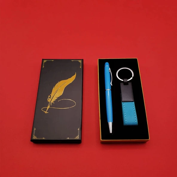 pilelistore Metal Deri Anahtarlık ve Kalem ürün görseli