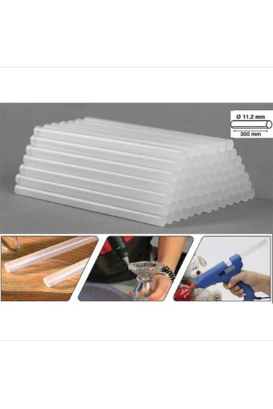 istesende Kalın Silikon Çubuk Sıcak Silikon Tabanca Mumu 30 Cm 11.2 Mm (10 Adet) ürün görseli