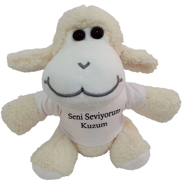 pilelistore Seni Seviyorum Kuzum Tişörtlü Peluş Kuzu