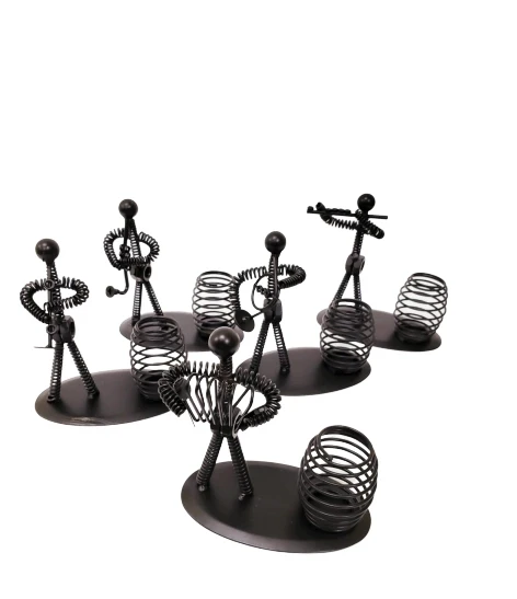 pilelistore Dekoratif Metal Adam Müzisyen Kalemlik