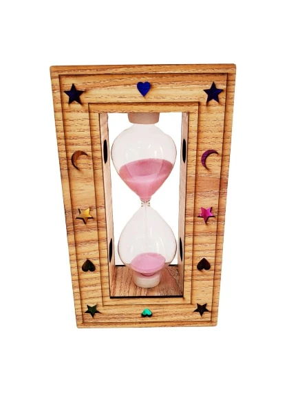 pilelistore Ahşap Işıklı Kum Saati