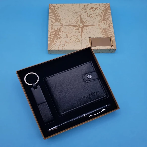 pilelistore Siyah Touchpen Kalem Anahtarlık ve Cüzdan