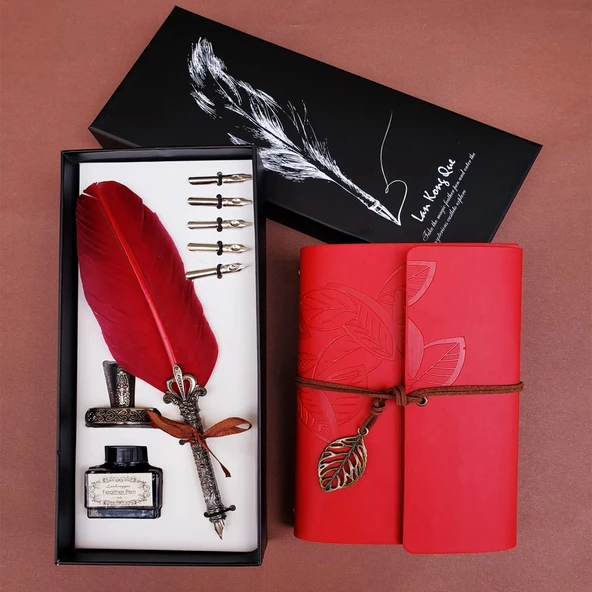 pilelistore Mürekkepli Divit Kalem ve Deri Defter ürün görseli