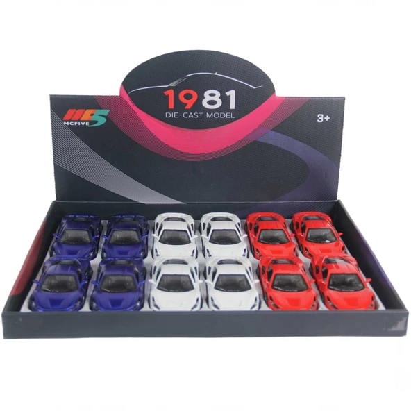 Metal Çek Bırak Spor Araba 6636-68 - 3