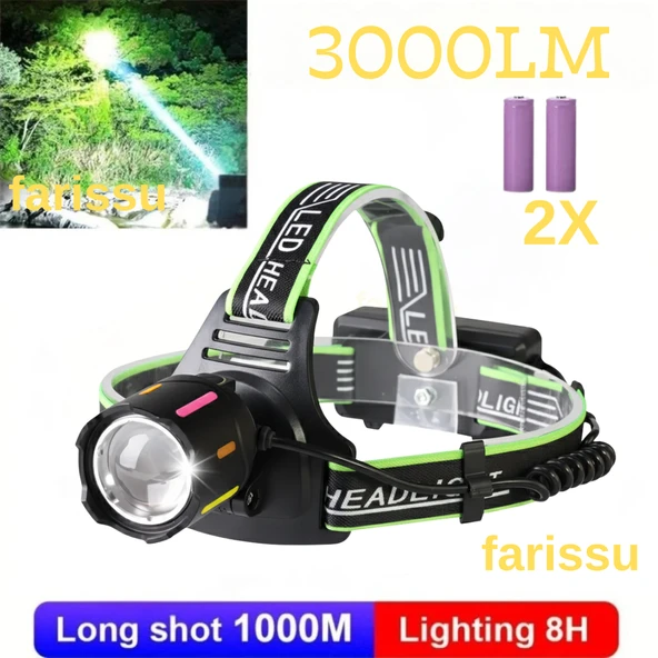 Yüksek Performanslı 30W Şarj Edilebilir LED Kafa Lambası