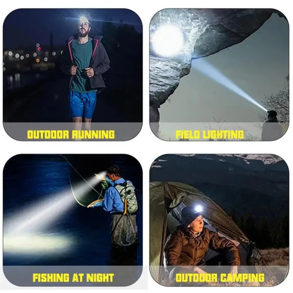 Yüksek Performanslı 30W Şarj Edilebilir LED Kafa Lambası - 5