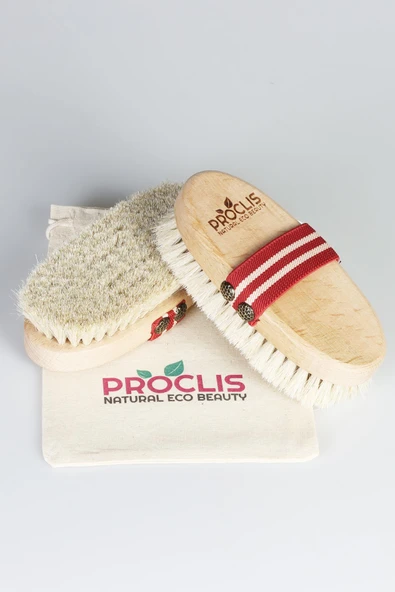 Proclis %100 Doğal At Kılı Selülit Fırçası, Doğal At Kılı Fırça Banyo Masaj Peeling 1 Adet İsim Yazdırılır