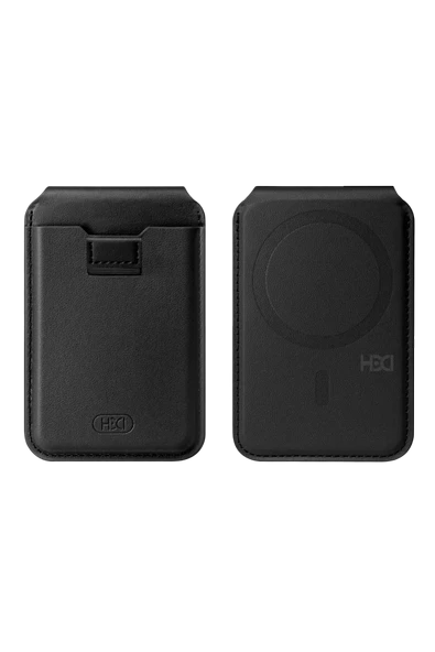 HS-020 Namib Stant Özellikli Magsafe Kartlık - Siyah - 8