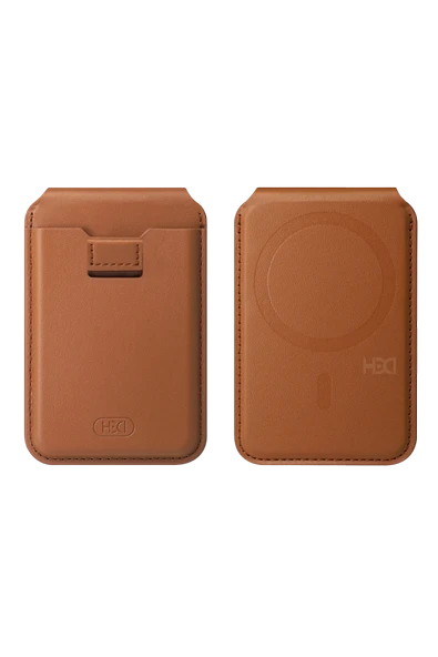 HS-020 Namib Stant Özellikli Magsafe Kartlık - Kahverengi - 8