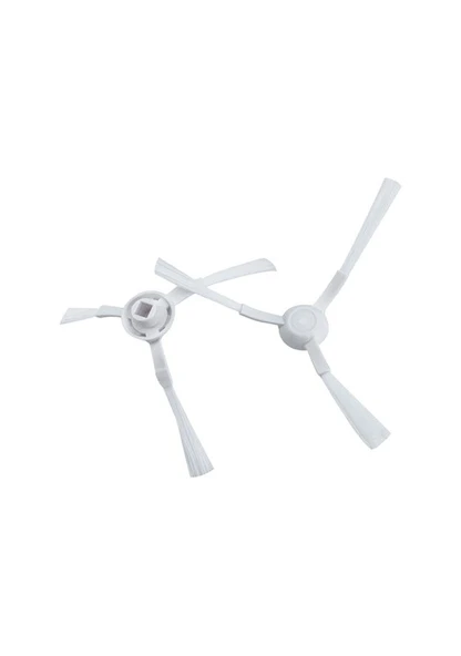 Xiaomi E10 Robot Süpürge Uyumlu 2 adet yan Fırça Beyaz - Resim 2