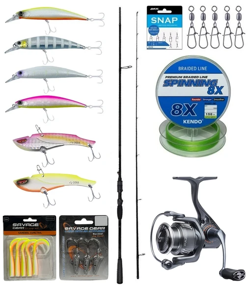 Yek Outdoor Pro Spin Seti Okuma Psycho Stick Game 243cm Ex-Fast 15-40gr 2 Parça Olta Kamışı&Savage Gear Fazor 4000 Olta Makinesi ürün görseli 1