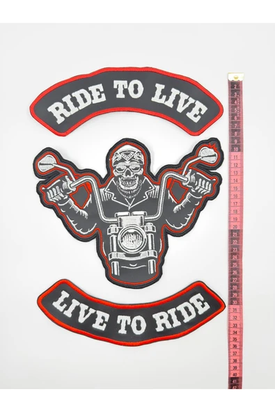 Atolye Luxora MC Motor Stil Motorcu Yelek ve Ceket ,Sirt Patch, Yama - 3